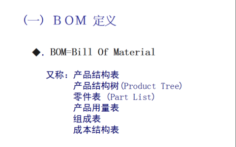 bom表(产品BOM表)