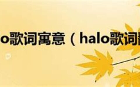 halo歌词翻译中文(halo歌词)