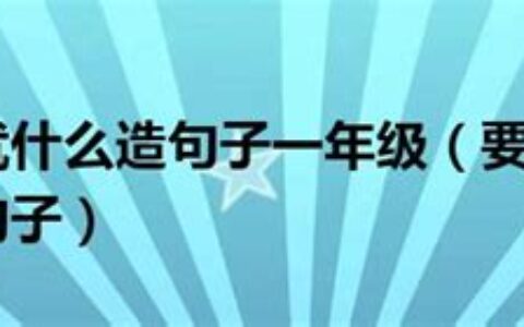 要是什么就什么造句子二年级(要是什么就什么造句子四年级)