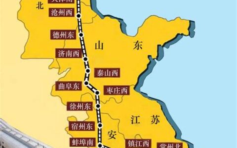 京沪高铁路线路图(京沪高铁路线的长度约为多少千米)