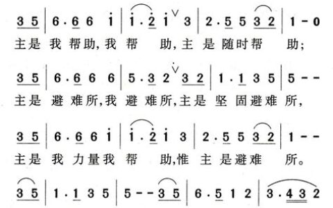 主是我的力量诗歌原唱(主是我的力量歌谱)